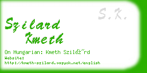 szilard kmeth business card